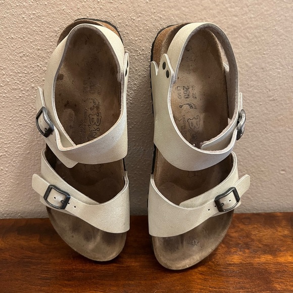 Birkenstock Birkis Cream/Champagne Sandals - Picture 5 of 13